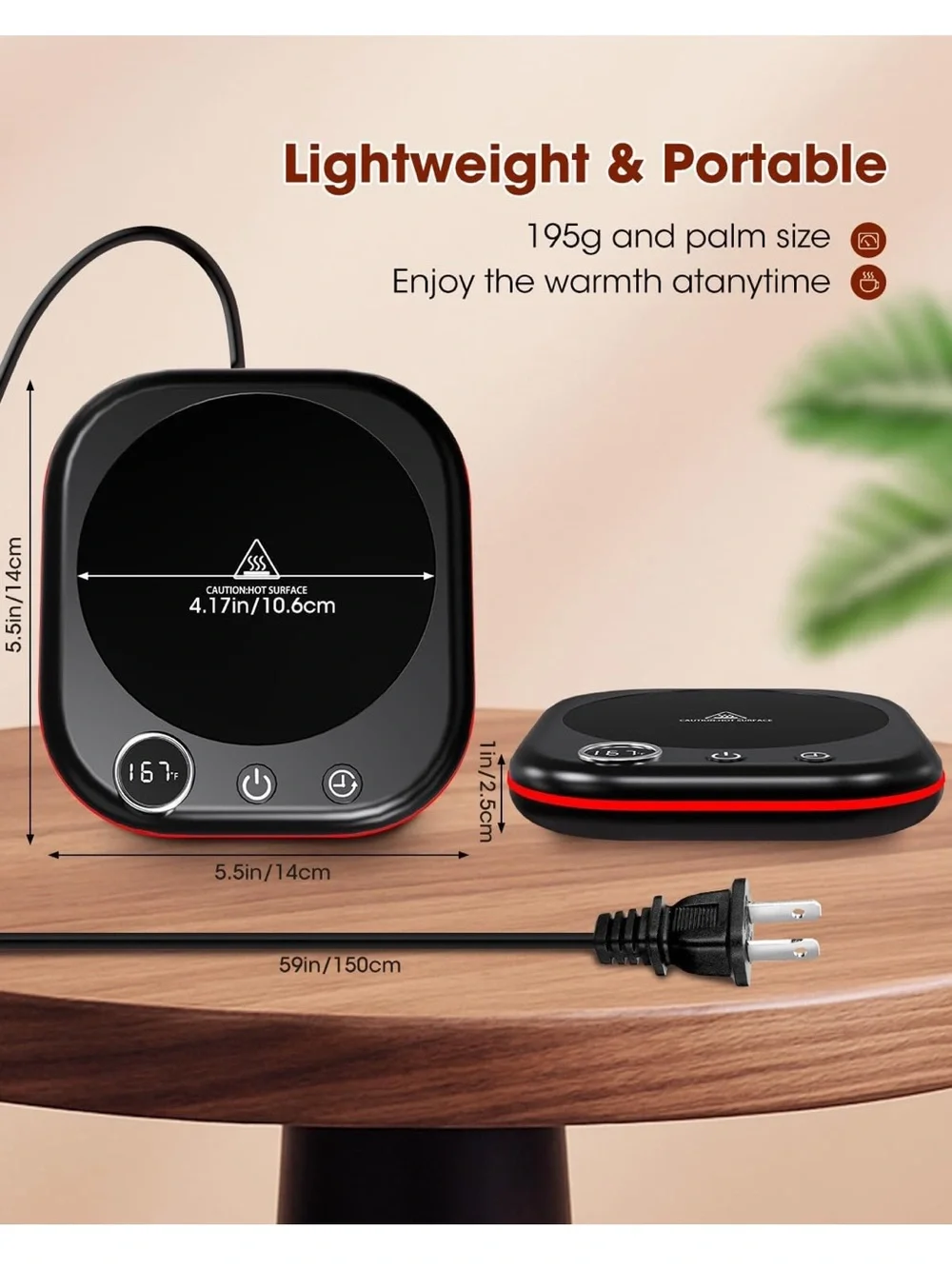 Coffee Mug Warmer - 36W Cup Warmer for Desk with Temperature Display